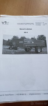 Návěs WTC Písečná BIG 3 za traktor - 4