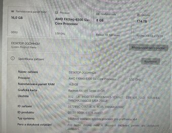 HERNI PC,FX6300,RX 580,16GB,SSD+SATA - 4
