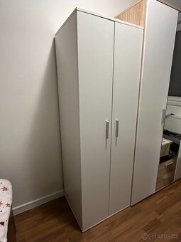 Šatní skříň 176x60, 2 dveře, bílá - 4