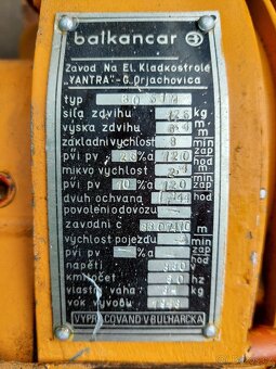 Elektrický řetězový kladkostroj Balkancar 125 kg - 4