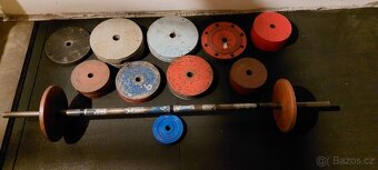 Bench-press lavice, osa, kotouče - 4