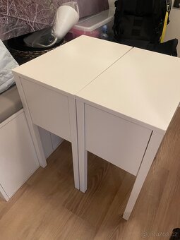 Noční stolík 2x Ikea bílé - 4