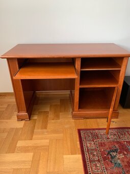 Luxusní psací stůl z masivu – italský design, cherry wood - 4