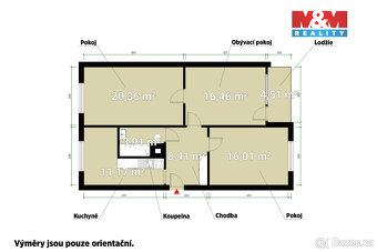 Pronájem bytu 3+1, 77 m², Plzeň, ul. Heyrovského - 4