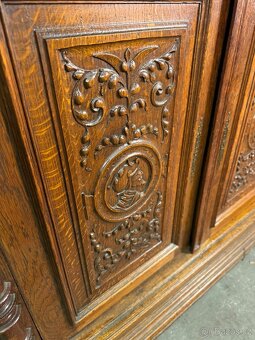 Starožitná řezbovaná komoda (137010) - 4