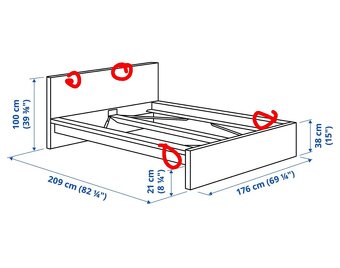 Postel IKEA Malm 160x200 - 4