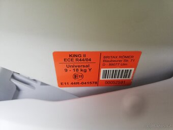 Dětská autosedačka Britax Römer King II, 9-18kg - 4