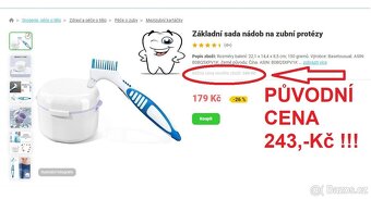 Nový kartáček na zubní protézy a náhrady - úplně nový SLEVA - 4