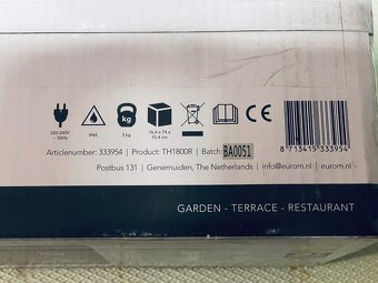 Terasové topidlo Eurom TH 1800R - 4