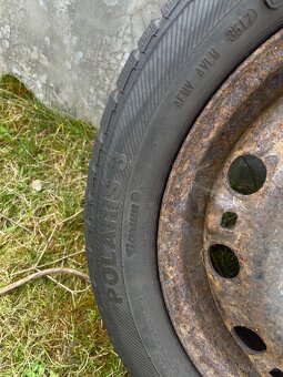Plechové disky 5x100 r15 + zimní pneu - 4