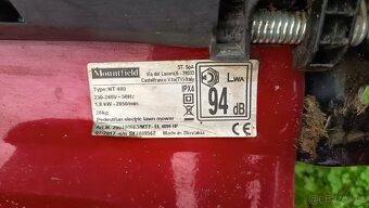 Sekačka Moundfield, elektrika, málo používaná - 4