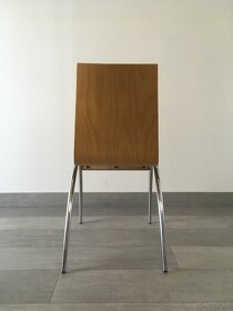 Dýhovaná židle - dřevěný sedák - 4