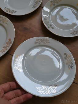 4x talíř, československý porcelán - 4