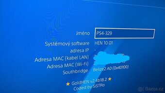 PS 4 pro-cuh 7216b.2TB.2x ovladač.HEN - 4
