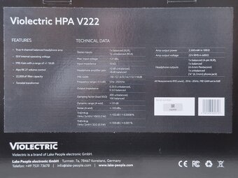 Violectric HPA V222 high-end sluchátkový zesilovač - ZÁRUKA - 4