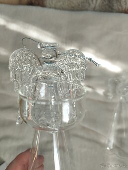 2 ks svícen anděl ze skla - 4