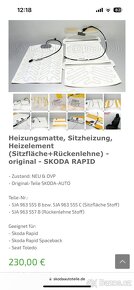 Sada originál vyhřívacích deček Škoda Rapid/Seat Toledo - 4