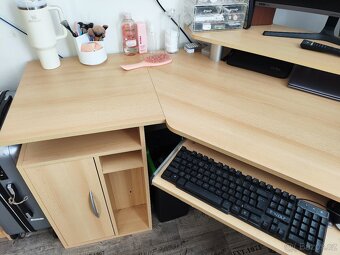 Rohový psací stůl pro PC - 4