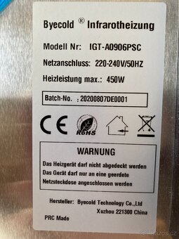 Stropní infračervený topný 400W - 4