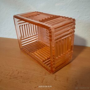 Stará skleněná dózička s vikem - 4