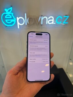 Apple iPhone 15 128GB Black-100% bat.(Záruka 12 měs./ Doklad - 4