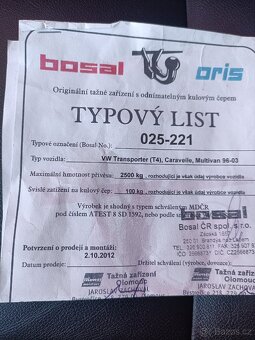Tažné zařízení Transportér T4 Bosal - 4