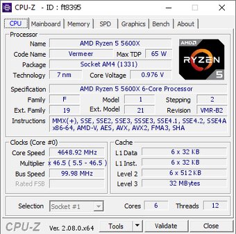 AMD Ryzen 5 5600X - 4
