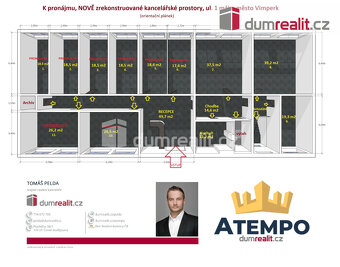 K pronájmu, zrekonstruované kanceláře v administrativní budo - 4