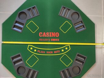 -NOVÁ- Hrací Poker deska dřevěná skládací oktagon - 4