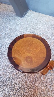 Luxusní Art Deco karafa – záhnědové sklo, retro elegance - 4