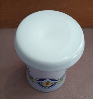 Stará váza s přejímaného skla top stav 14 cm - 4