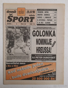 Staré noviny Denník Šport 3 - 4