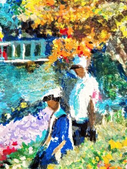 DIMITRI POLAK - sieťotlač /farebná impresionistická krajina/ - 4