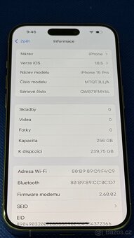 iPhone 15 Pro 256GB White Titanium, krásný stav - 4