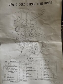 Potřeby pro vázání - napínač, pásky , spony - 4