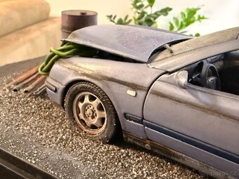 VRAK - 1:18 Mercedes-Benz CLK 230 Coupe - Modrá - ANSON - 4