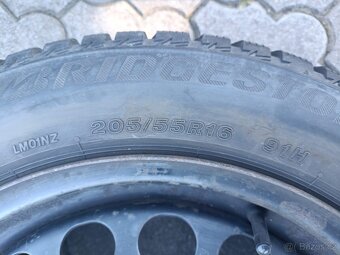 Sada plechových disků 7Jx16 ET45 se zimními pneu 205/55R16 - 4