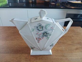 PORCELÁNOVÁ KONVICE VICTORIA - ČESKÉ ART DECO -VÝVOZ FRANCIE - 4