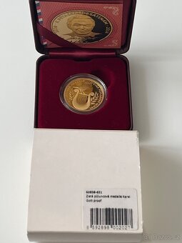 Zlato / zlatá mince,medaile Karel Gott proof - 4