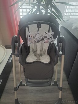 Multifunkční jídelní židle 2v1 s houpačkou - 4