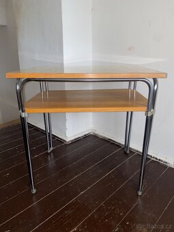 Retro trubkový chromovaný stolek 70.léta - 4