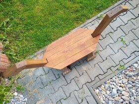 Dřevěný DRAK- ruční výroba -stoleček / stolička - 4
