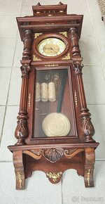 luxusní bohatě vyřezávané a zdobené třízávažové hodiny - 4