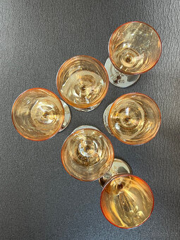 6x sklenice na dezertní víno 100ml, irisované sklo - 4