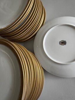 Talíře Carslbad Czechoslovakia Bohemia 31x kusů sada - 4