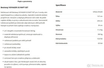 Nafukovací ČLUN VOYAGER X3 RAFT SET - 4