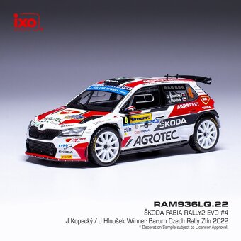 Modely Škoda Fabia Rally2 1:43 IXO - 4