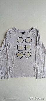 4 trička s dl. rukávem, vel. 134/140 - 4