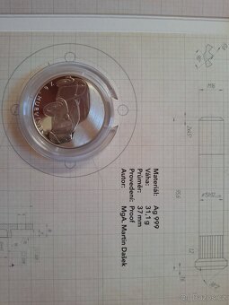 2024 NA KOLECH STŘÍBRNÁ PROOF MINCE Z6 "HURVÍNEK" - 4