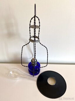 Závěsná petrolejová lampa barevná nádržka - 4